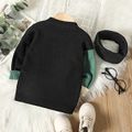 2pcs Toddler Boy Casual Colorblock Knit Sweater and Scarf MultiColour