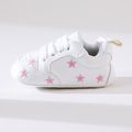 Baby / Toddler Valentine Pretty Stars Embroidery Solid Prewalker Shoes (Various colors) Pink image 2