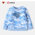 Justice League Toddler Girl/Boy Camouflage Print Pullover Sweatshirt Blue- image 1