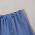 2pcs Baby Boy Necktie Decor Plaid Short-sleeve Shirt and Solid Shorts Set ColorBlock