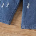 Baby Boy/Girl Bear Decor Blue Ripped Jeans Blue image 5