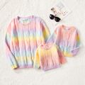 Mommy and Me Long-sleeve Ombre Cable Knit Pullover Sweater Colorful image 1