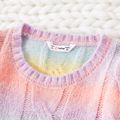 Mommy and Me Long-sleeve Ombre Cable Knit Pullover Sweater Colorful image 3