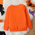Kid Boy Halloween Graphic Print Pullover Sweatshirt Orange image 5