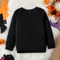 Kid Boy Halloween Graphic Print Pullover Sweatshirt Black