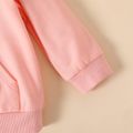 New Year Baby Girl Letter Print Long-sleeve Hoodie incarnadinepink image 5