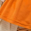 3 قطع طفلة كل انحاء الثعلب طباعة مكشكشة طويلة الأكمام رومبير واللباس العام مع مجموعة عقال البرتقالي image 5