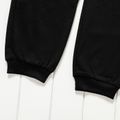 Lässige, elastische Hosen mit Buchstabendruck für Kinderjungen schwarz image 4