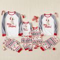 Christmas Family Matching Raglan-sleeve Dog & Letter Print Pajamas Sets (Flame Resistant) Multi-color image 1
