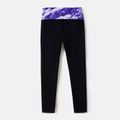 Activewear Toddler Girl Camouflage Print Colorblock Leggings Black image 2