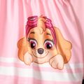 Paw Patrol 2pcs Toddler Girl Ruffled Striped Long-sleeve Pink Tee and Allover Print Leggings Set Pink