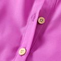 Kid Girl Ruffle Collar Butterfly Print/Purple Long-sleeve Blouse Purple