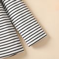 Toddler Girl Stripe Stand Collar Long-sleeve Tee Black image 4