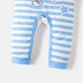 Looney Tunes Baby Boy/Girl Long-sleeve Graphic Striped Jumpsuit Sky blue image 4