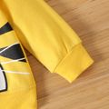 2pcs Baby Boy/Girl Tiger Print Long-sleeve Sweatshirt and Jeans Set Yellow