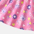 Peppa Pig 2pcs Toddler Girl Letter Print Long-sleeve White Tee and Allover Print Skirt Set ColorBlock image 4