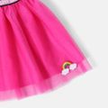 Peppa Pig 2pcs Toddler Girl Letter Print Ruffled Long-sleeve Tee and Mesh Skirt Set Tibetanblue image 5