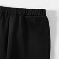 Activewear Kid Girl Solid Color Elasticized Pants Black image 4