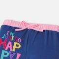 Peppa Pig Toddler Girl Letter Rainbow Print Bowknot Design Leggings Tibetanblue image 3