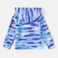 Activewear Toddler Girl Tie Dyed Hooded Jacket Blue image 2