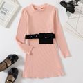 Kinder Damen Hypertaktil/3D Unifarben Kleider rosa image 1