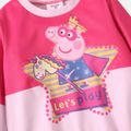 Peppa Pig Toddler Girl Star Print Colorblock Pullover Sweatshirt Pink image 2