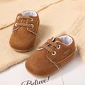 Baby / Toddler Simple Plain Lace Up Prewalker Shoes Brown image 1