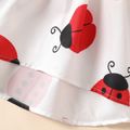 2pcs Baby Girl Allover Ladybug Print Long-sleeve Dress with Rib Knit Leggings Set Red-2 image 5