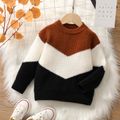 Toddler Boy Casual Colorblock Knit Sweater Multi-color