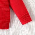 Baby Boy/Girl Solid Knitted Long-sleeve Button Front Cardigan Sweater Red image 5