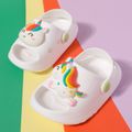 Toddler / Kid Unicorn Graphic Slippers White image 1