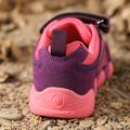 Toddler / Kid Colorblock Mesh Panel Velcro Strap Sneakers Purple