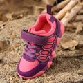 Toddler / Kid Colorblock Mesh Panel Velcro Strap Sneakers Purple