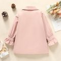 Toddler Girl Preppy style Doll Collar Double Breasted Pink Coats Pink image 2