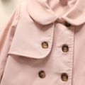 Toddler Girl Preppy style Doll Collar Double Breasted Pink Coats Pink image 4
