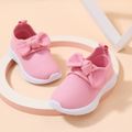 Toddler / Kid Bow Decor Pink Sneakers Pink image 1