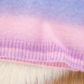 Toddler Girl Sweet Gradient Color Turtleneck Knit Sweater Multi-color image 4