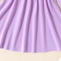 Toddler Girl Butterfly Print Waisted Long-sleeve Dress Purple