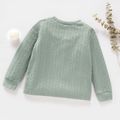 Toddler Girl Letter Print Textured Knit Sweater aquagreen image 2