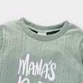 Toddler Girl Letter Print Textured Knit Sweater aquagreen image 3