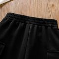Toddler Boy Solid Color Pocket Design Elasticized Pants Black image 3