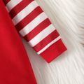Christmas Baby Boy Reindeer Graphic Red Striped Long-sleeve Jumpsuit Red image 4