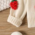 Baby Boy 3D Fruit Decor Button Front Long-sleeve Knitted Cardigan White