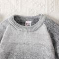 Baby Boy/Girl Long-sleeve Ombre Knitted Pullover Sweater Grey image 4