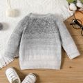 Baby Boy/Girl Long-sleeve Ombre Knitted Pullover Sweater Grey