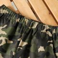 Kid Boy Letter Camouflage Print Pocket Design Cargo Pants Multi-color image 2