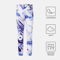 Activewear Toddler Girl Tie Dyed High Waist Leggings Colorful image 1