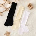3-pack Baby Solid Pantyhose Tights for Girls Multi-color