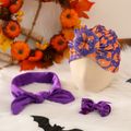 3-pack Halloween Turban Hat & Headband & Hair Clip (Pattern Position Random) Purple image 2