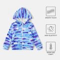 Activewear Toddler Girl Tie Dyed Hooded Jacket Blue image 1
